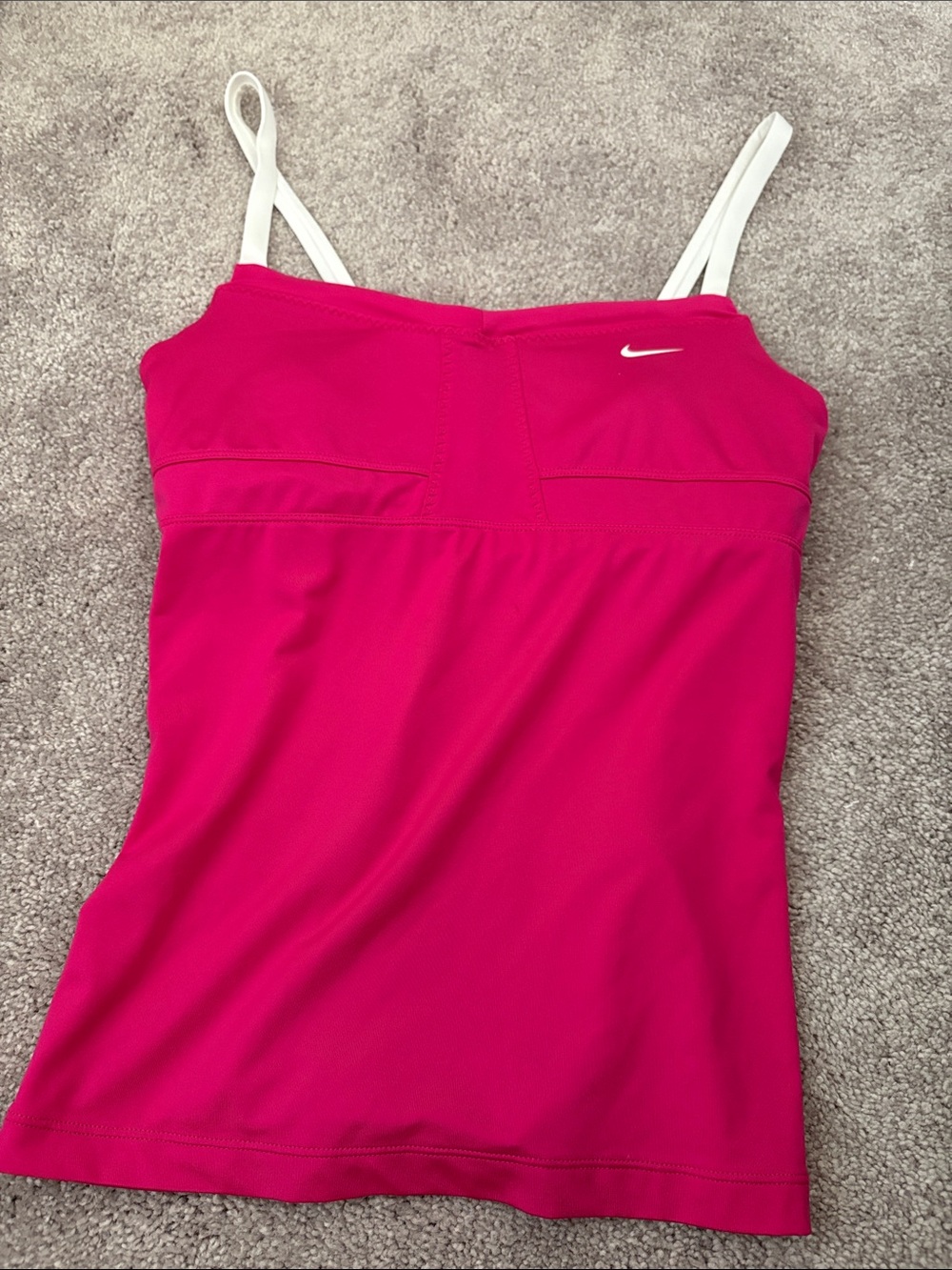 Nike Hot Pink athletic tank top with White Straps